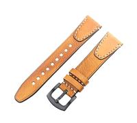 Poyuad 20cm Long, Handcrafted Vintage Full-Grain Leather Strap, 18-22mm Wide, Unisex Quick-Release Strap, Wristband Accessories Included,18mm