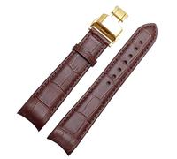 Poyuad 20cm Long, Leather Strap, Curved Ends, 20-21mm Wide, Stylish and Casual Design, Suitable for Everyday Wear,20mm