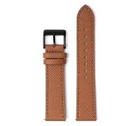 Poyuad 20cm Long, Men's Leather Strap, 18-22mm Wide, Equipped with Quick-Release, Hand-Painted Palm Print, Textured Strap,19mm