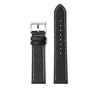 Poyuad 20cm Long, Men's Leather Strap, 18-22mm Wide, Equipped with Quick-Release, Hand-Painted Palm Print, Textured Strap,19mm