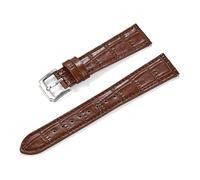 Poyuad Classic Leather Strap, 18-22mm Wide, with Quick-Release Function, Vintage Style, Easy To Change, Brown,22mm