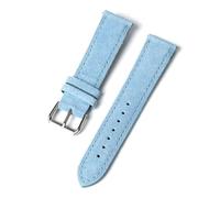 Poyuad Men's Suede Strap, Vintage Hand-Stitched Strap, 18-24mm Wide, Soft Texture, Suitable for Everyday Wear.,20mm