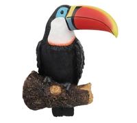 POYUFRG Garden Toucan Statue, Tropical Exotic Bird Tree Hanging Decoration Multicolor Resin Sculpture for Lawn Porch Yard Patio,Red,11 * 29 * 18.3cm