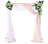Poyujkyhr Square Balloon Arch Stand 9.8X9.8Ft Gold Wedding Arch Adjustable Height Arch Stand Backdrop For Photo Booth Background,Wedding, Baby Shower, Graduation