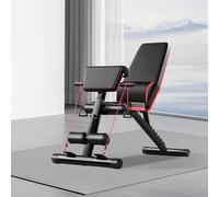 Poyujkyhr Weight Bench 352LBS Weight Capacity 7 Adjustable Positions Bench Press Heavy Duty Folding Workout Bench Gym Bench PU Cushioned Multifunctional Training Bench for Dumbbell Press, Sit-ups