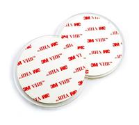 Poywaze 2 Pack - Clear Acrylic Adhesive Disk - 1 Sided Sticky Pad for Mounting Suction Cups