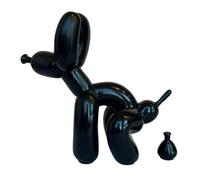 Pozbee Pooping Dog Sculpture Black, Fun Gift for Pet Lovers, Aesthetic Decorative Balloon Dog Statue, Small Animal Figurine for Coffee Table, Bookshelf, Home Decor (Black)