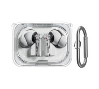POZCIS Earbud Case for Nothing Ear (a), Clear Soft TPU Protective Case with Carabiner, Compatible with Nothing Ear (a), Protects During Travel and Daily Use, Enables Wired Charging