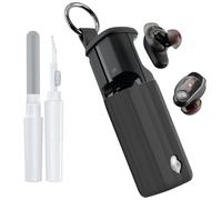 POZCIS for Skullcandy Method 360 ANC Case Cover, Soft Silicone Protective Earbuds Case, Only Compatible with Skullcandy Method 360 ANC with Cleaner Kit Accessories Set(Black)