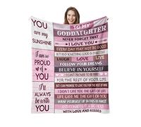 Pozevan Goddaughter Gifts from Godmother Godfather, Baptism Gifts for Girl, Birthday Gifts for Goddaughter, Goddaughter Baptism Gifts, God Daughter Gifts from Godmother, Blanket (60x50 Inches)