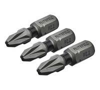 Faithfull Pozi Impact Screwdriver Bits Pz2 X 25Mm (Pack 3)
