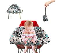 Pozico 2-in-1 Shopping Cart Cover for Baby - High Chair Cover, Grocery Cart Cover, Machine Washable with Portable Cloth Bag - Baby Cart Seat Cover for Boys & Girls - Bluepoint Design