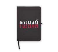 Poznan Poland Flag Travel Souvenir Notebook, Blank Pages, Faux Leather Cover, Planner, Journal, Workbook