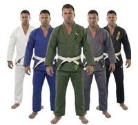 POZTEV Brazilian Jiu Jitsu Gi for Men & Women BJJ Gi Grappling Kimonos Preshrunk Lightweight Fabric Martial Arts Training Uniform With Free White Belt (M-Green,A1)