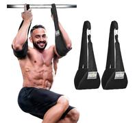 POZTEV Hanging Ab Straps for Pull Up Bar - Heavy Duty Padded Arm Slings with 2 Steel Carabiners for Leg Raises, Core & Abdominal Workout Equipment - Adjustable Gym Ab Straps for Men and Women - Best