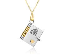 pozuauoa Book Necklace for Granddaughter, My Little Star Book Necklace Can be Opened, Interesting Granddaughter Gifts, Stylish and Durable Grandaughter Gifts from Grandma