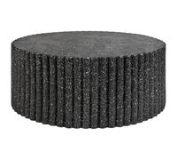 Beliani Coffee Table Pozza Ii 106 Cm 106 Cm Terrazzo Effect Black Terrazzo