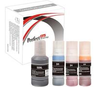 PP 32XL 31 Ink Bottle For Printer, Compatible With HP 5105 555 7005 7006 7305 7306 7605 7606 500 550 555 559 570 600 650 655 450 455 457 Black, Cyan, Magenta, Yellow(4-Pack)