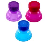 PP 3Pcs Reusable Leakproof Caps Soda Drink Beverage Saver Zip-top Can Cover Lid