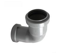 PP 90 Deg Elbow Pipe Fitting 40mm Quick Connect Gray | 90-degree turn, no glue needed, embedded O-ring seal, secure lock nut, gray PP material