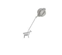 pp-a22 Goat Fine English Pewter on a Tea Leaf Infuser Stainless Sphere Strainer