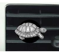 pp-a27 Tortoise Fine English Pewter on a Car Van Vent Clip Air Freshener