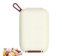 PP and ABS Pill Organizer - 9 x 6 x 2 cm Medicine Box, Portable Pill Case for Travel with Sealed Moisture Resistant Compact Storage Mini Dispenser Fits in the
