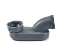 PP Bath Drain Component with Curved Trap Geometry Designed to Inhibit Smell Migration from Drain Lines (A)
