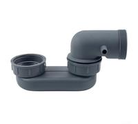 PP Bath Drain Component with Curved Trap Geometry Designed to Inhibit Smell Migration from Drain Lines (B)
