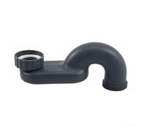 PP Bath Drain Component with Curved Trap Geometry Designed to Inhibit Smell Migration from Drain Lines (D)