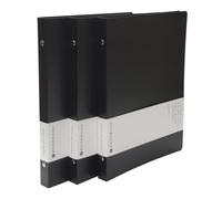 PP Binder Covers 3 Pack A5 A6 B5 Loose Leaf Binder Cover Round Ring Binder Protector 6-Ring 9-Ring Refillable Notebook (Inner Paper Not Included) (Black 3 Pack, B5)