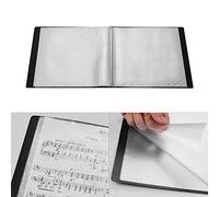 PP Clear Display Book with Transparent Page Sheet Protectors Durable Document Organizer for Business Office Reports School Students and Music Scores Storage