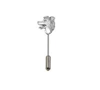pp-d16 Border Collie Dog Head English pewter on a tie stick pin - can be worn many ways and accessorise your attire gfass