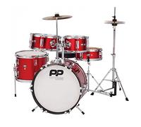 PP Drums Junior 5 Piece Drum Kit - Metallic Red