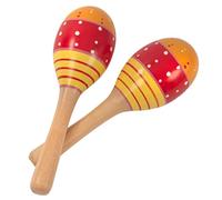 PP EARLY YEARS WOODEN MARACAS - RED/YELLOW