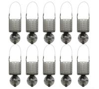 PP Fishing Bait Trap Cage 10-Pack Light Brown(L) | Water-filled design keeps bait fresh, submerged attraction, float for visibility, 10-piece set, for versatile species