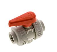 PP-H 2-way Ball Valve True Union Rp 1/2'' FKM