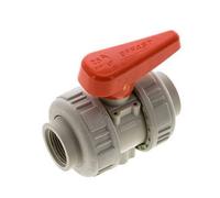 PP-H 2-way Ball Valve True Union Rp 3/4'' EPDM