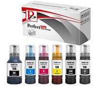 PP Ink Bottle For Printer, Compatible With Epson ET-8500 ET-8550 114 C13T07A140 C13T07B140 C13T07B240 C13T07B340 C13T07B440 C13T07B540 (Black Photo-Black Cyan Magenta Yellow Grey, 6-Pack)
