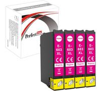 PP Ink Cartridge 603XL For Printer, Compatible with Epson Expression Home XP-2100 XP-2105 XP-2150 XP-2155 XP-3100 XP-3105 XP-3150 XP-3155 XP-4100 XP-4105 XP-4150 Magenta (4-Pack)