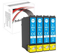 PP Ink Cartridge 603XL For Printer, Compatible with Epson Expression Home XP-2100 XP-2105 XP-2150 XP-2155 XP-3100 XP-3105 XP-3150 XP-3155 XP-4100 XP-4105 XP-4150 Cyan (4-Pack)