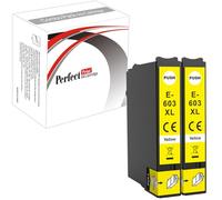PP Ink Cartridge 603XL For Printer, Compatible with Epson Expression Home XP-2100 XP-2105 XP-2150 XP-2155 XP-3100 XP-3105 XP-3150 XP-3155 XP-4100 XP-4105 XP-4150 Yellow (2-Pack)