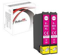 PP Ink Cartridge 603XL For Printer, Compatible with Epson Expression Home XP-2100 XP-2105 XP-2150 XP-2155 XP-3100 XP-3105 XP-3150 XP-3155 XP-4100 XP-4105 XP-4150 Magenta (2-Pack)