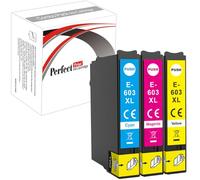 PP Ink Cartridge 603XL For Printer, Compatible with Epson Expression Home XP-2100 XP-2105 XP-2150 XP-2155 XP-3100 XP-3105 XP-3150 XP-3155 XP-4100 XP-4105 XP-4150 Cyan Magenta Yellow (3-Pack)