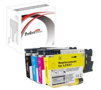 PP Ink Cartridge LC-527 For Printer, Compatible with Brother MFC-J4350DW MFC-J4550DW MFC-J6760DW MFC-J6960DW Printers Black,Cyan,Magenta,Yellow (4-Pack)