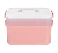Pp Large Nail Art Tool Box Storage Case Pink Portable | Home Use or Travel, Simple Generous Design, Easy-carrying Organiser for Polish and Gel