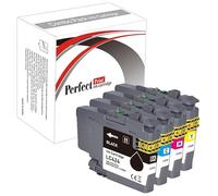 PP LC424 Ink Cartridge For Printer, Compatible With Brother DCP-J1200W Replacement For Brother LC424 Black Cyan Magenta Yellow (4-Pack)