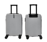 PP Luggage Hardshell Carry-On Suitcase, Pink, Spinner Wheels, Telescoping Handle Hold Bag Clip - 20" (Grey)