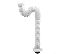 PP Material Sink Waste Pipe 40mm Diameter White | Telescopic design, extends 320mm to 800mm, fits various sink depths, flexible positioning, easy adjustment