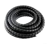 PP Material Spiral Cable Sleeve 16mm Flame Retardant | Spiral wound design, 16mm inner diameter, 25m for total length, easy install, black finish